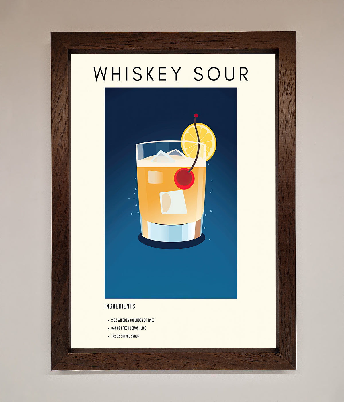 Whiskey Sour Framed Poster print