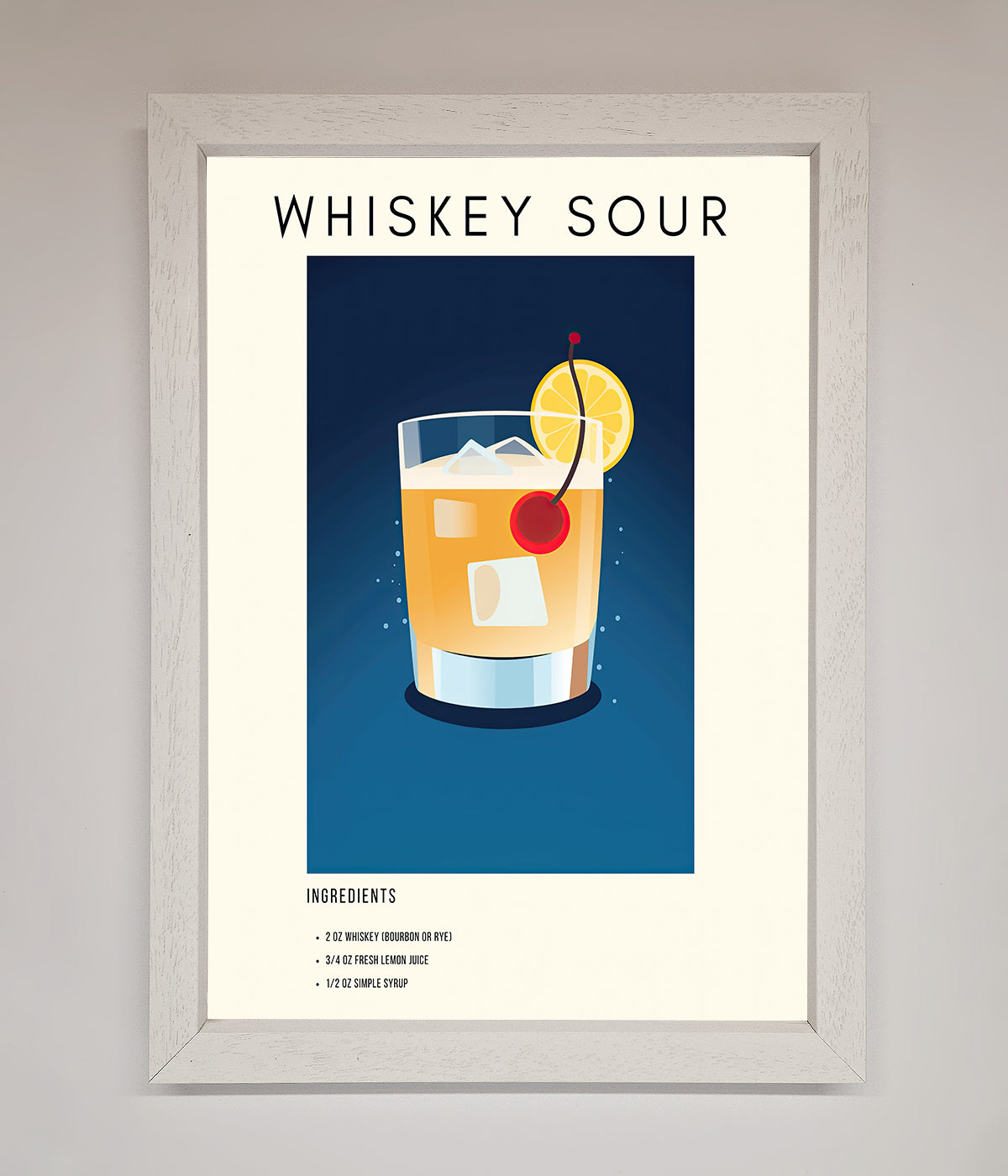 Whiskey Sour Framed Poster print