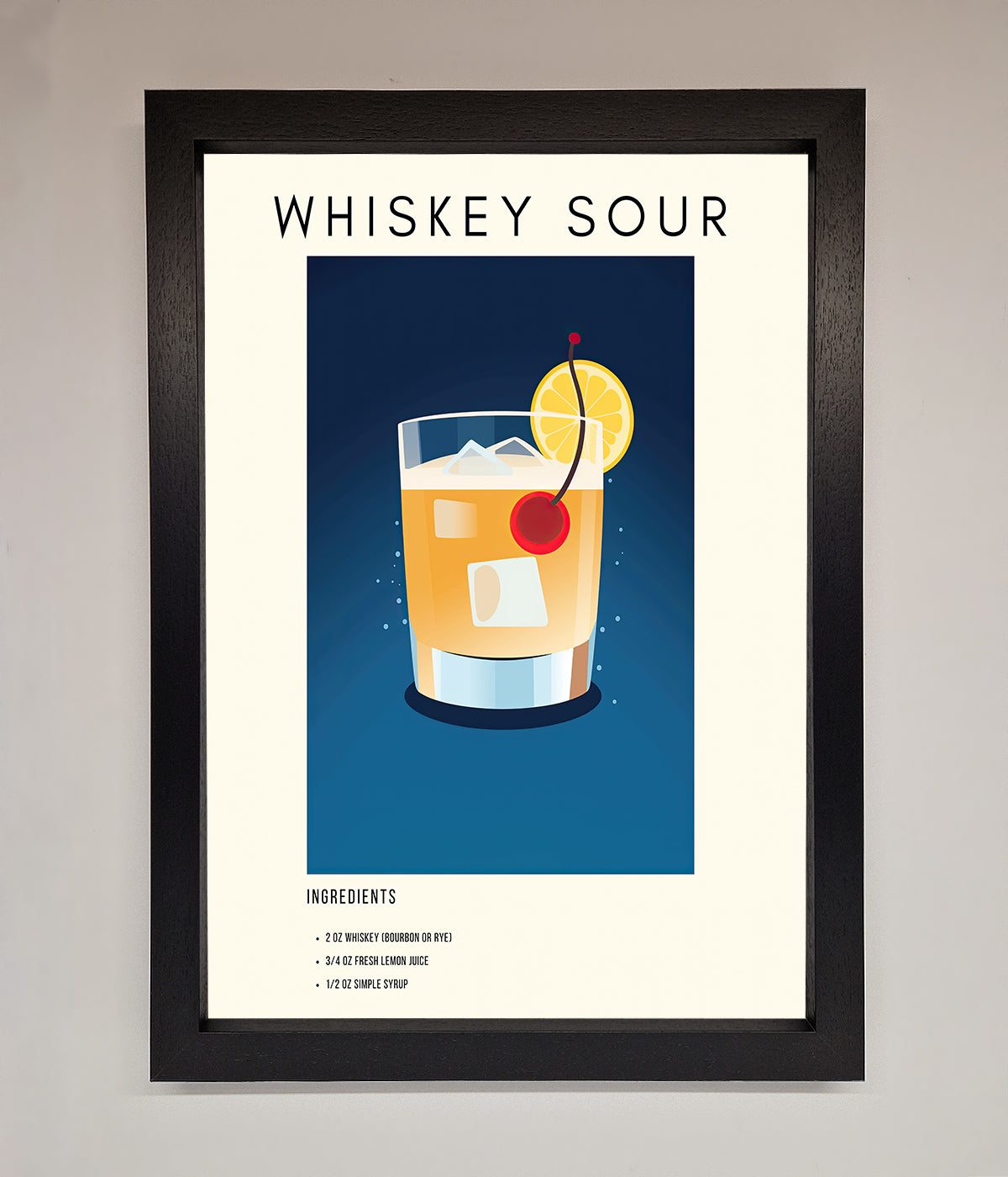 Whiskey Sour Framed Poster print