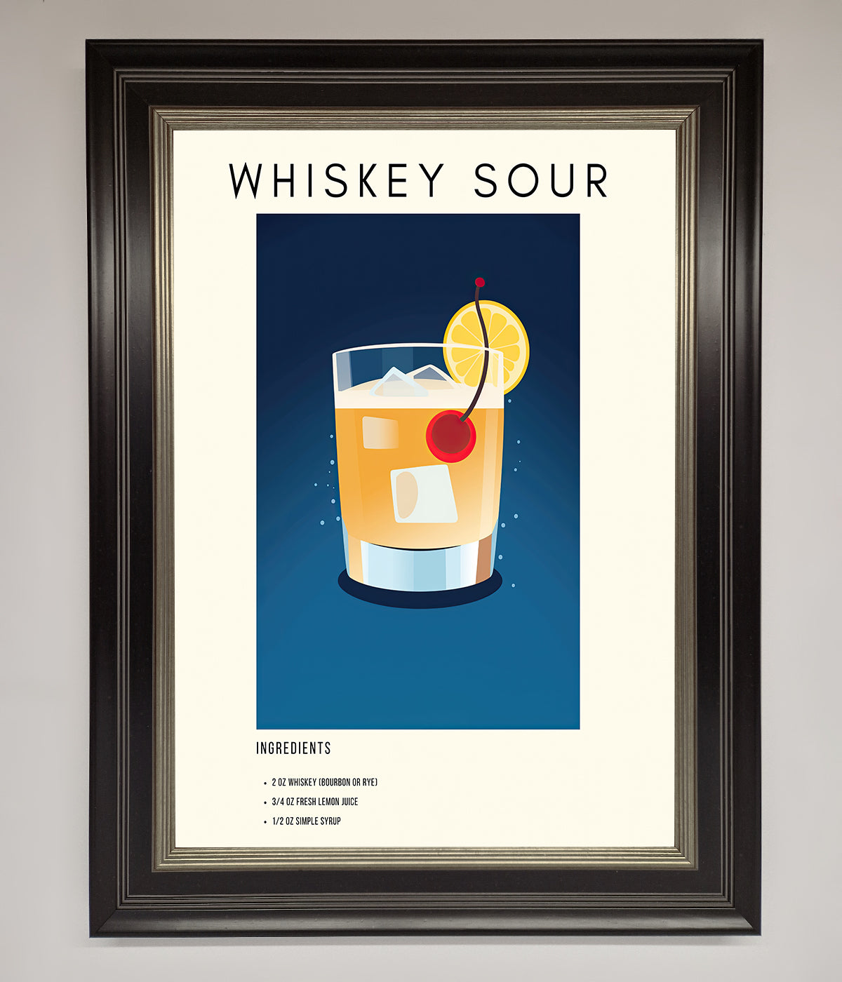 Whiskey Sour Framed Poster print