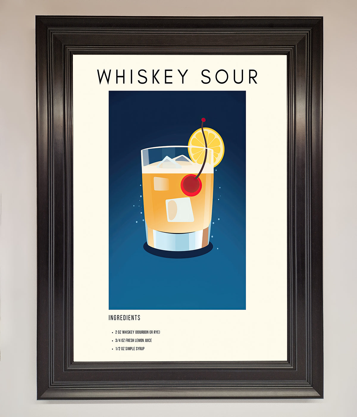 Whiskey Sour Framed Poster print