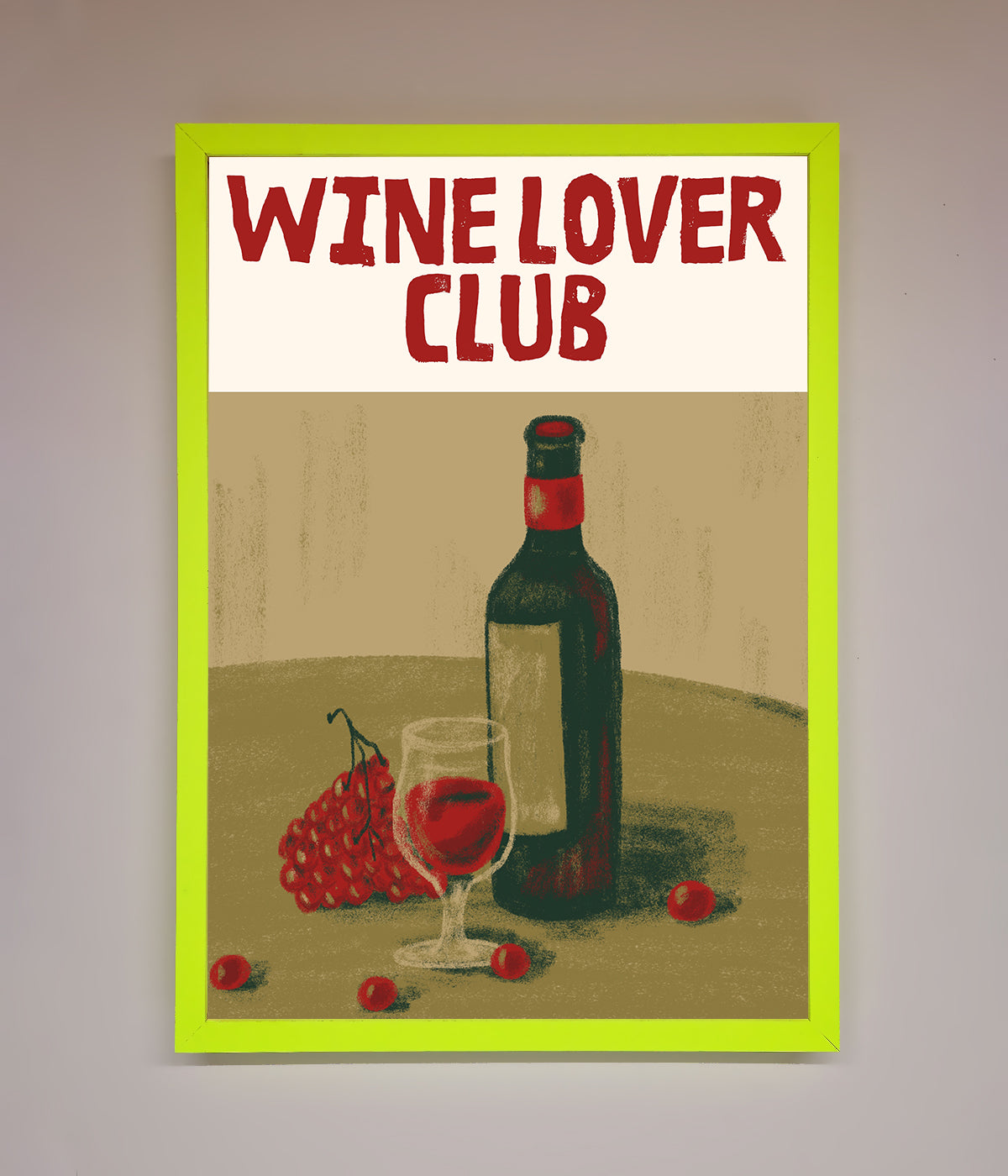 Wine Lovers Club Framed Poster print