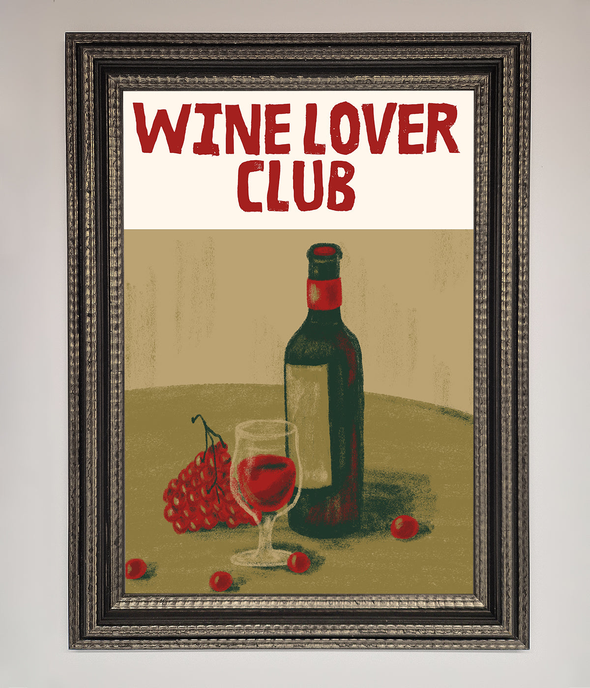 Wine Lovers Club Framed Poster print