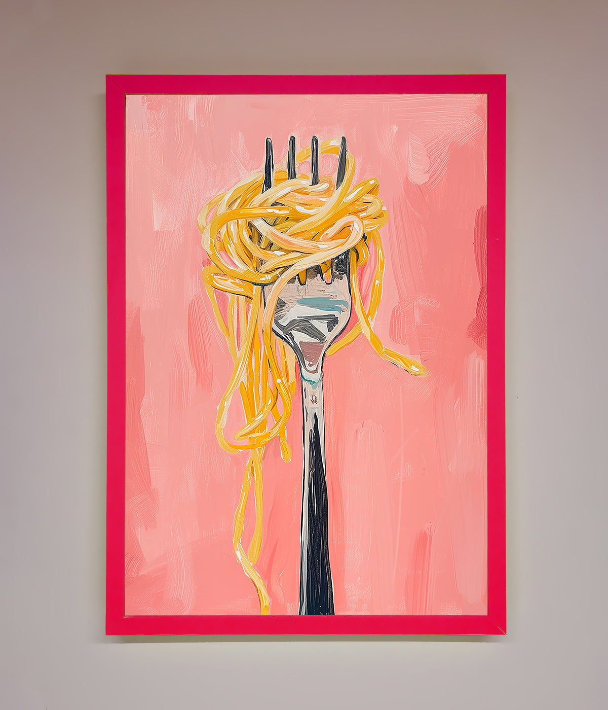 Yes To Spaghetti Framed Print print