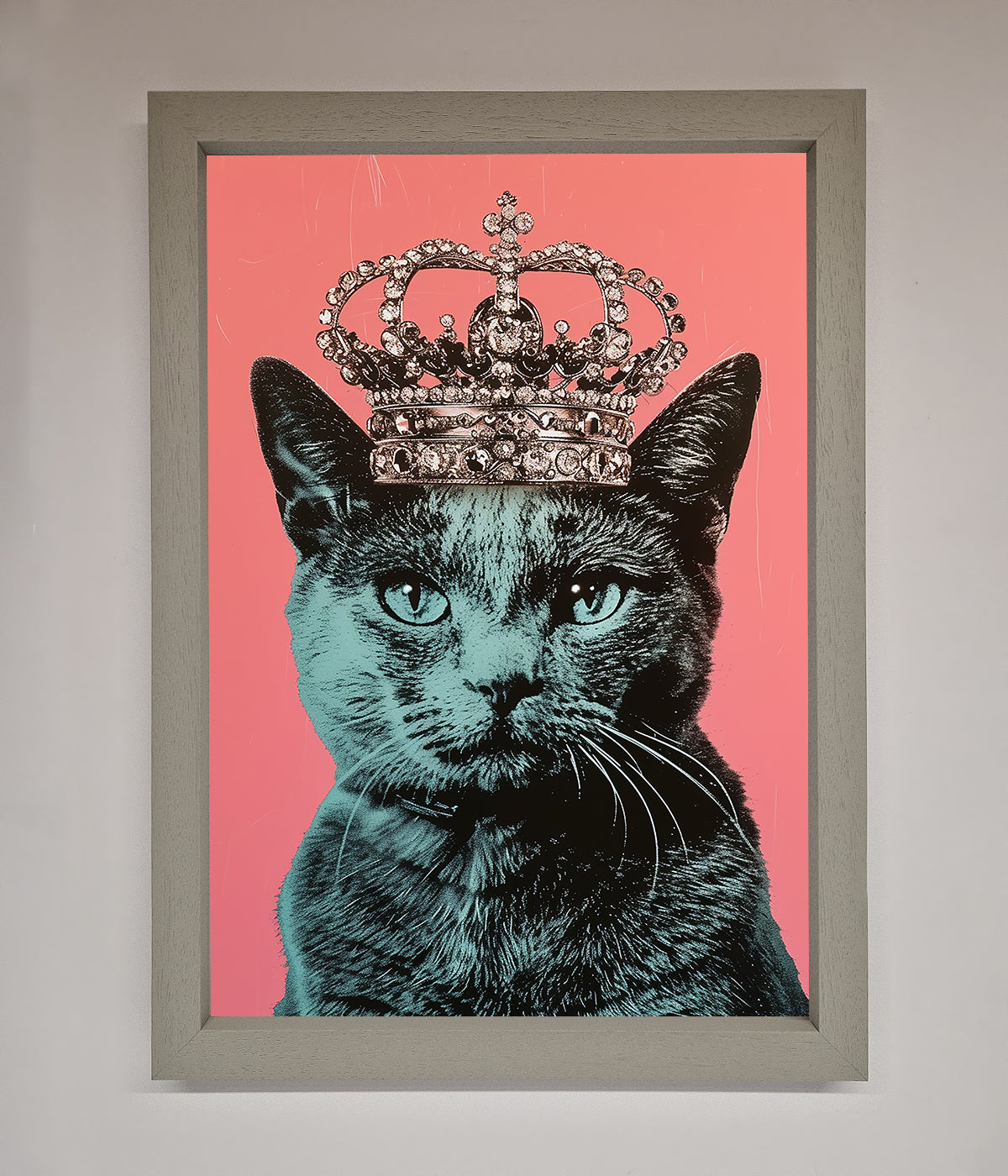 Your Majesty Cat Framed Print print