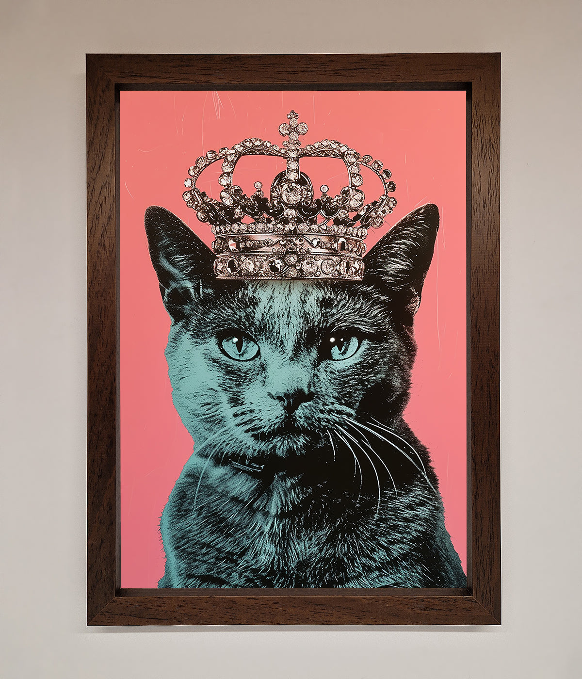 Your Majesty Cat Framed Print print