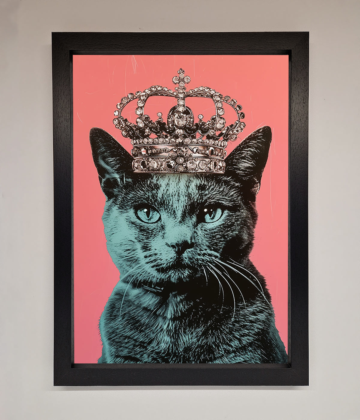 Your Majesty Cat Framed Print print