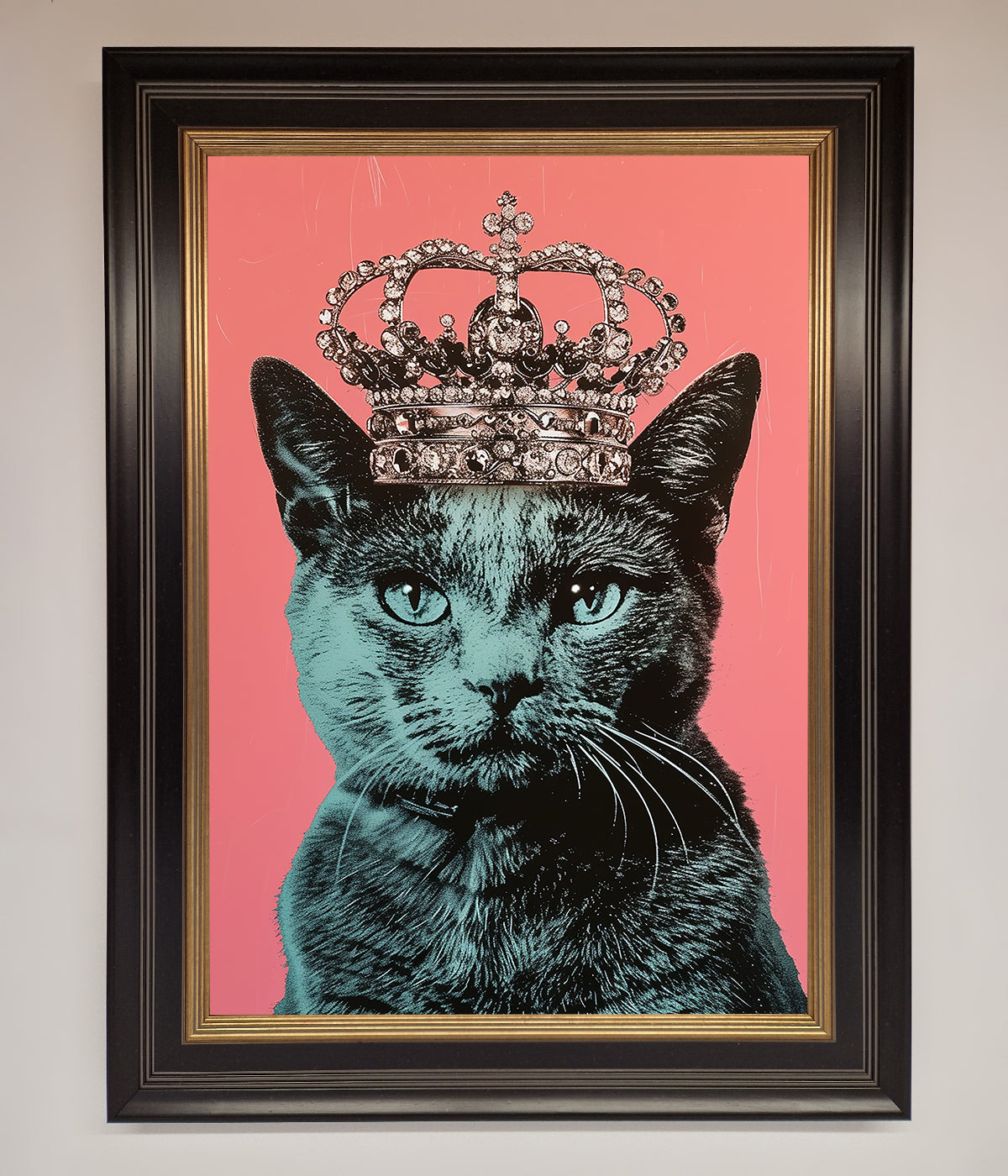 Your Majesty Cat Framed Print print