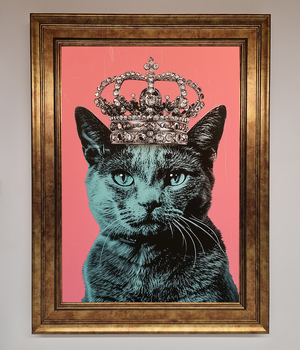 Your Majesty Cat Framed Print print