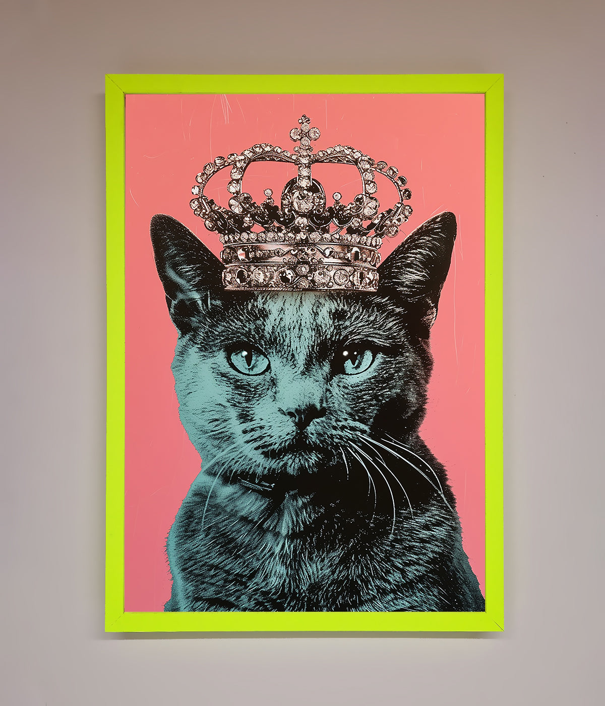 Your Majesty Cat Framed Print print