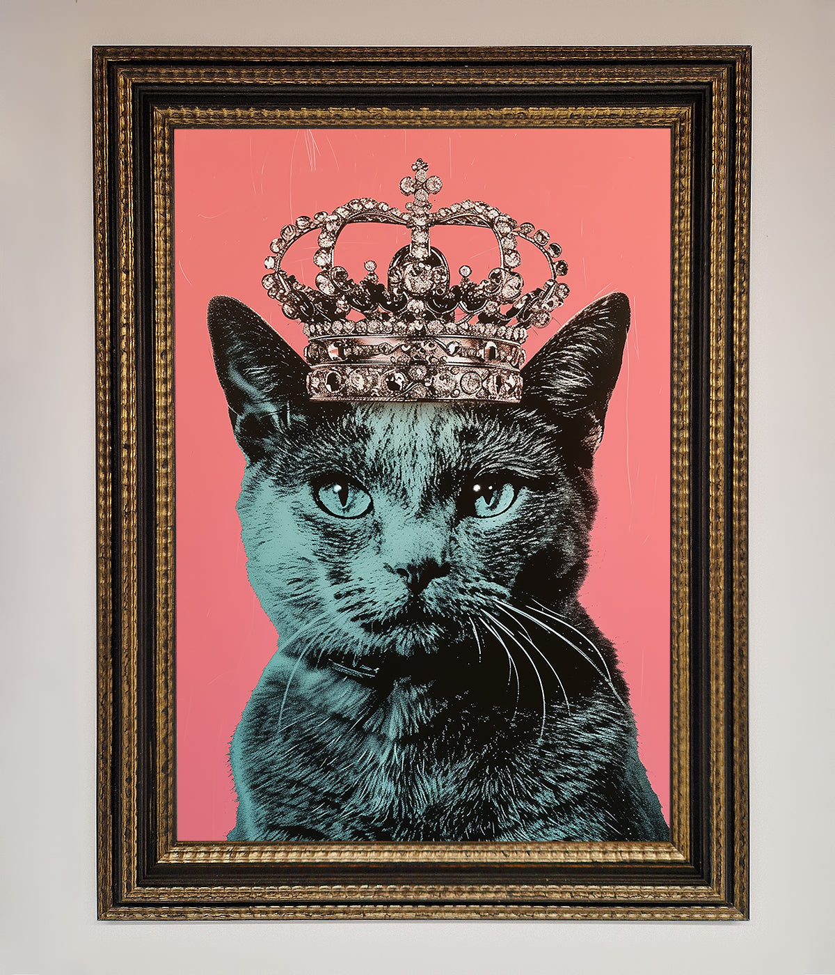 Your Majesty Cat Framed Print print