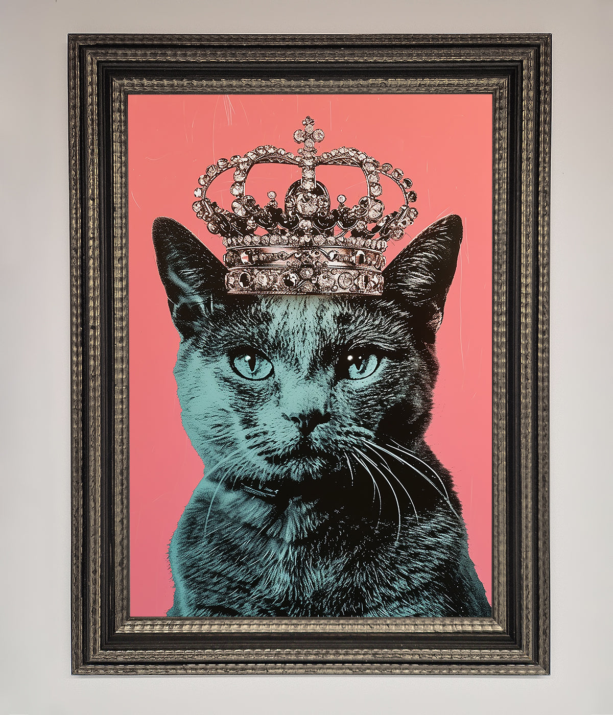 Your Majesty Cat Framed Print print