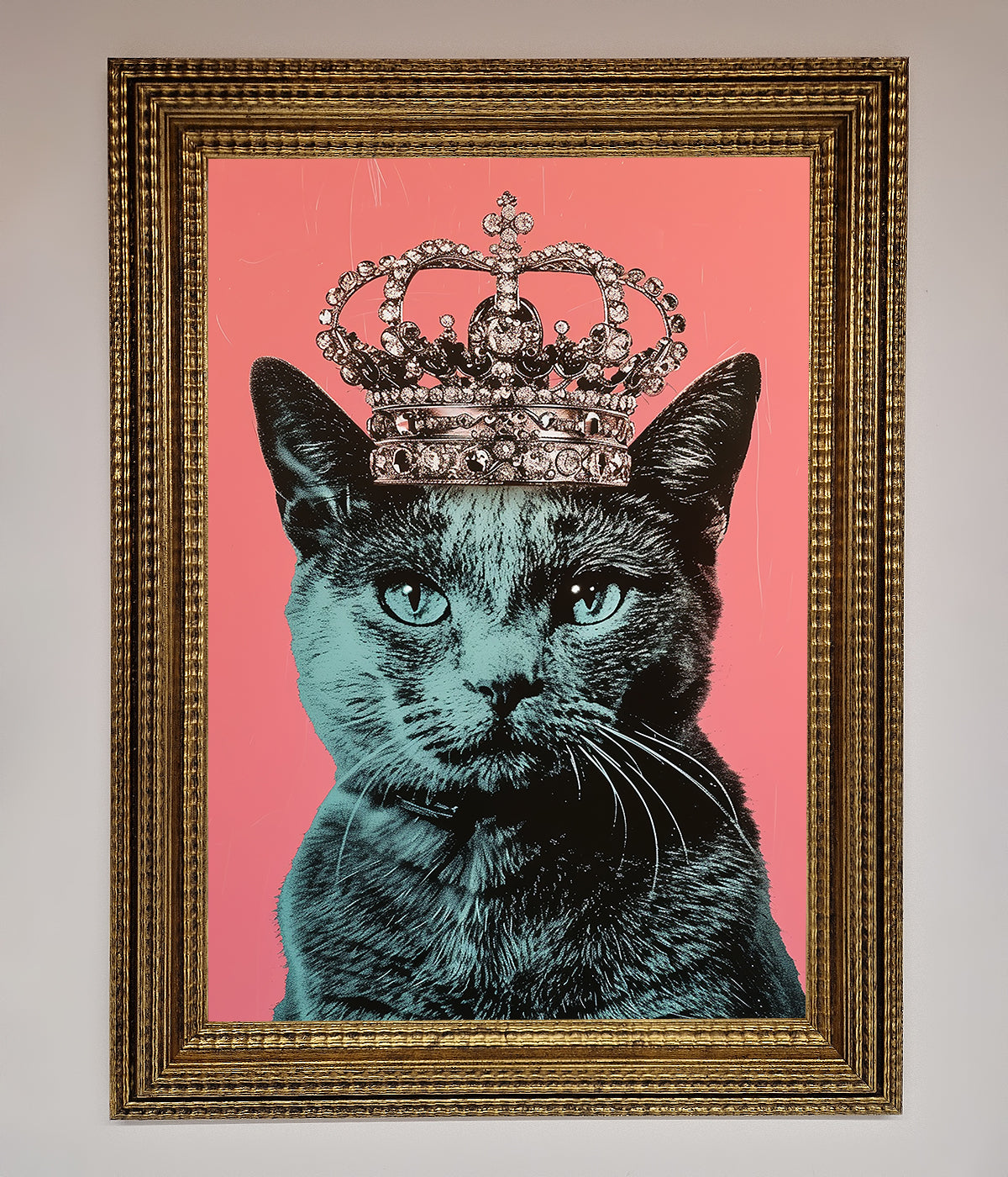 Your Majesty Cat Framed Print print