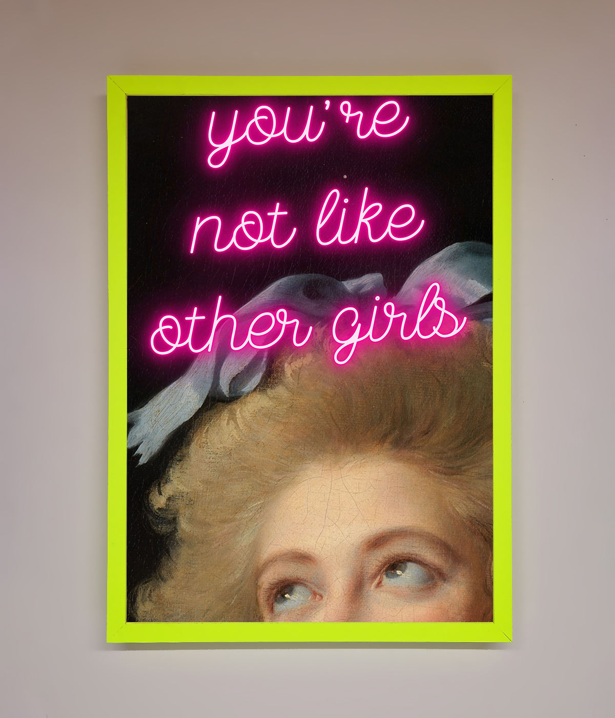 Youre Not Like Other Girls Framed Wall Art print