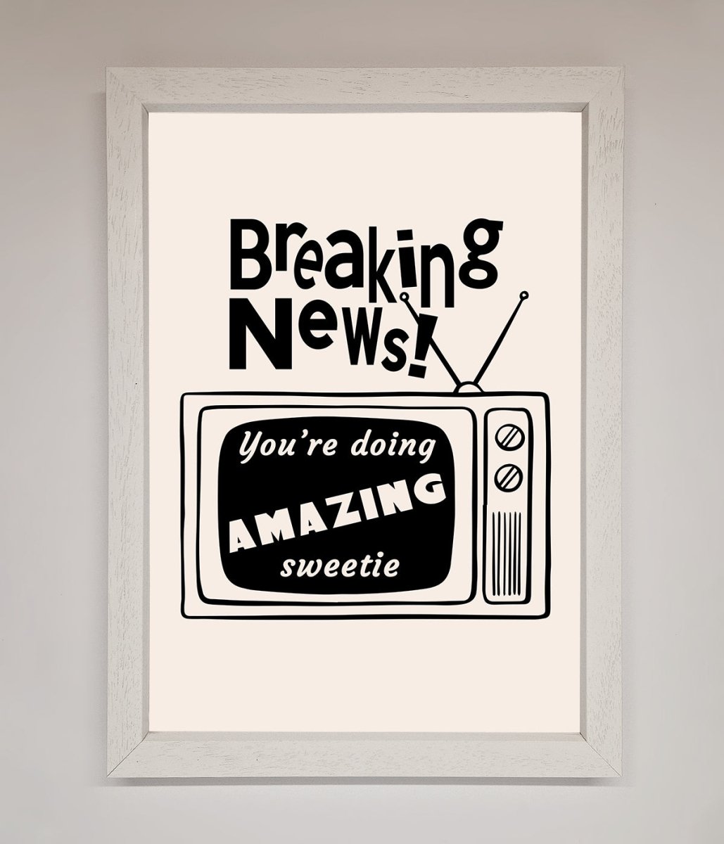 Breaking News Framed Poster wall Art – Zestio