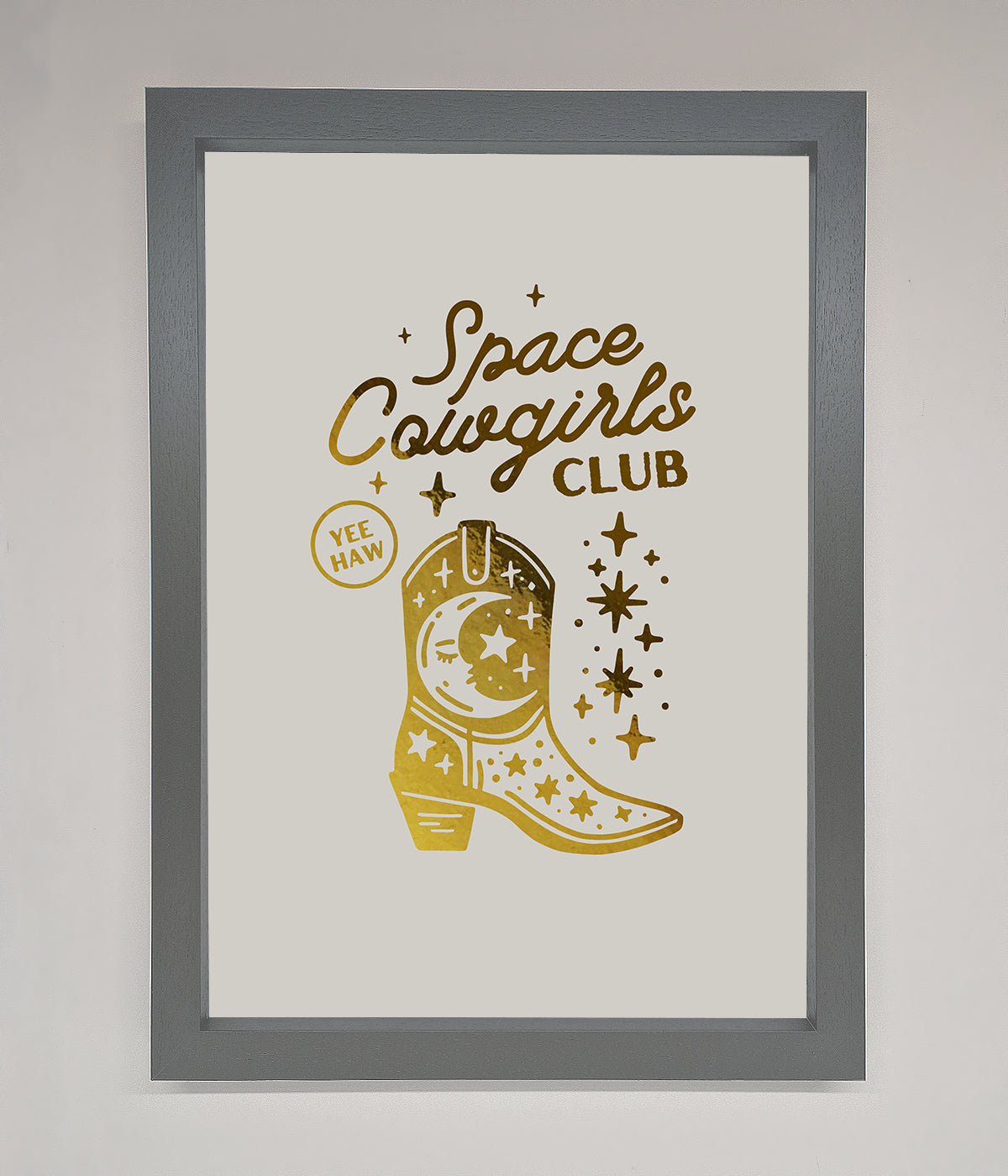 Cowgirl Boot Foil Print print