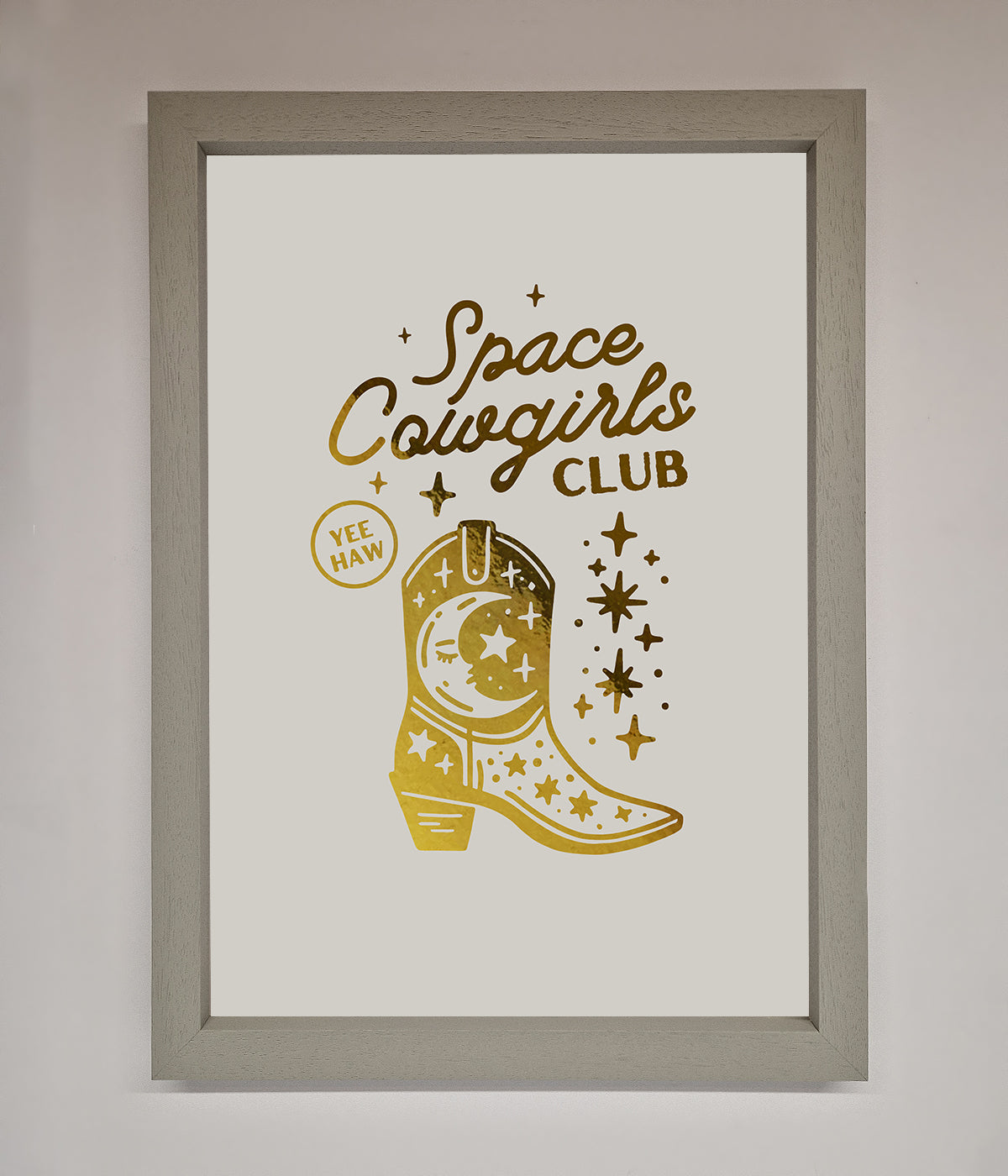 Cowgirl Boot Foil Print print