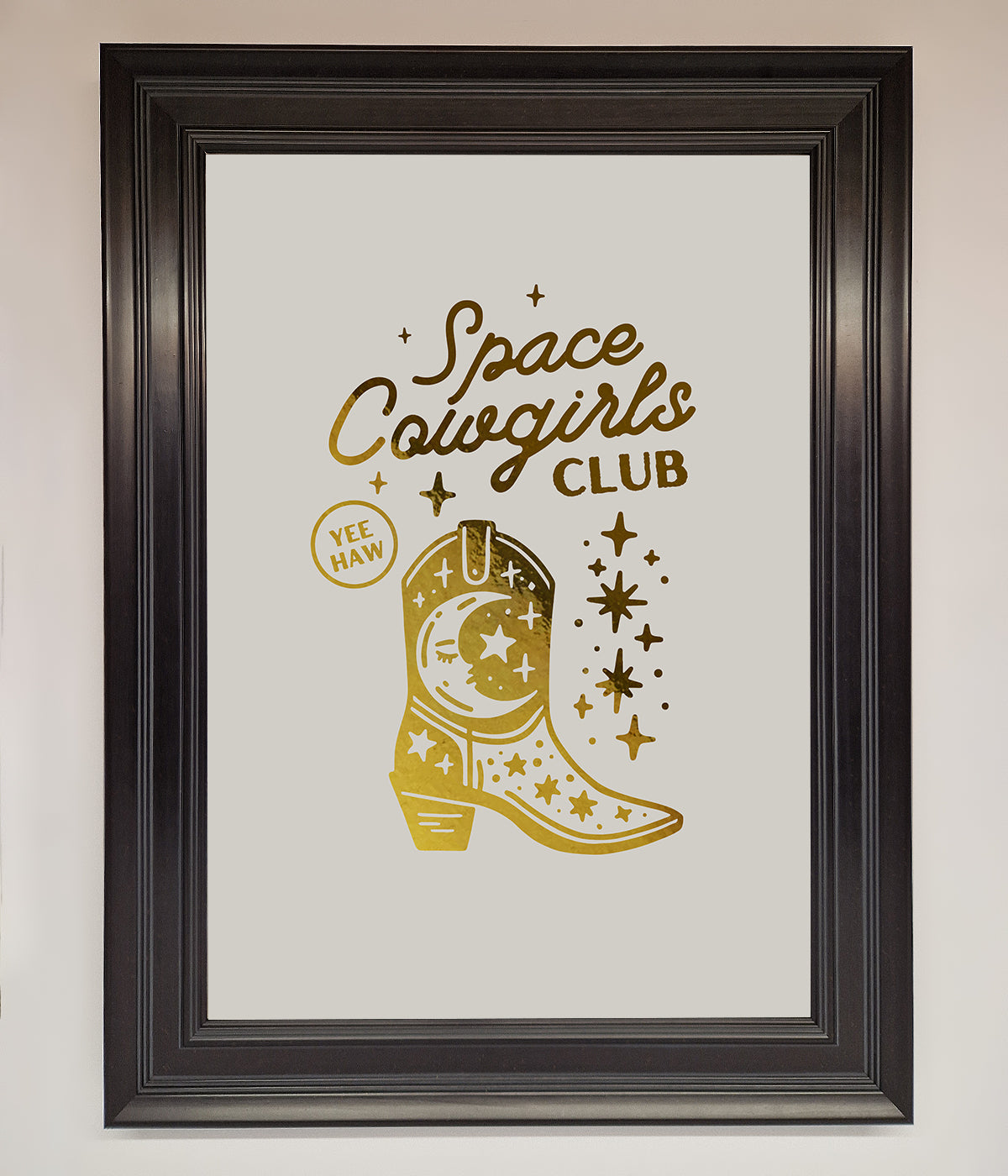 Cowgirl Boot Foil Print print