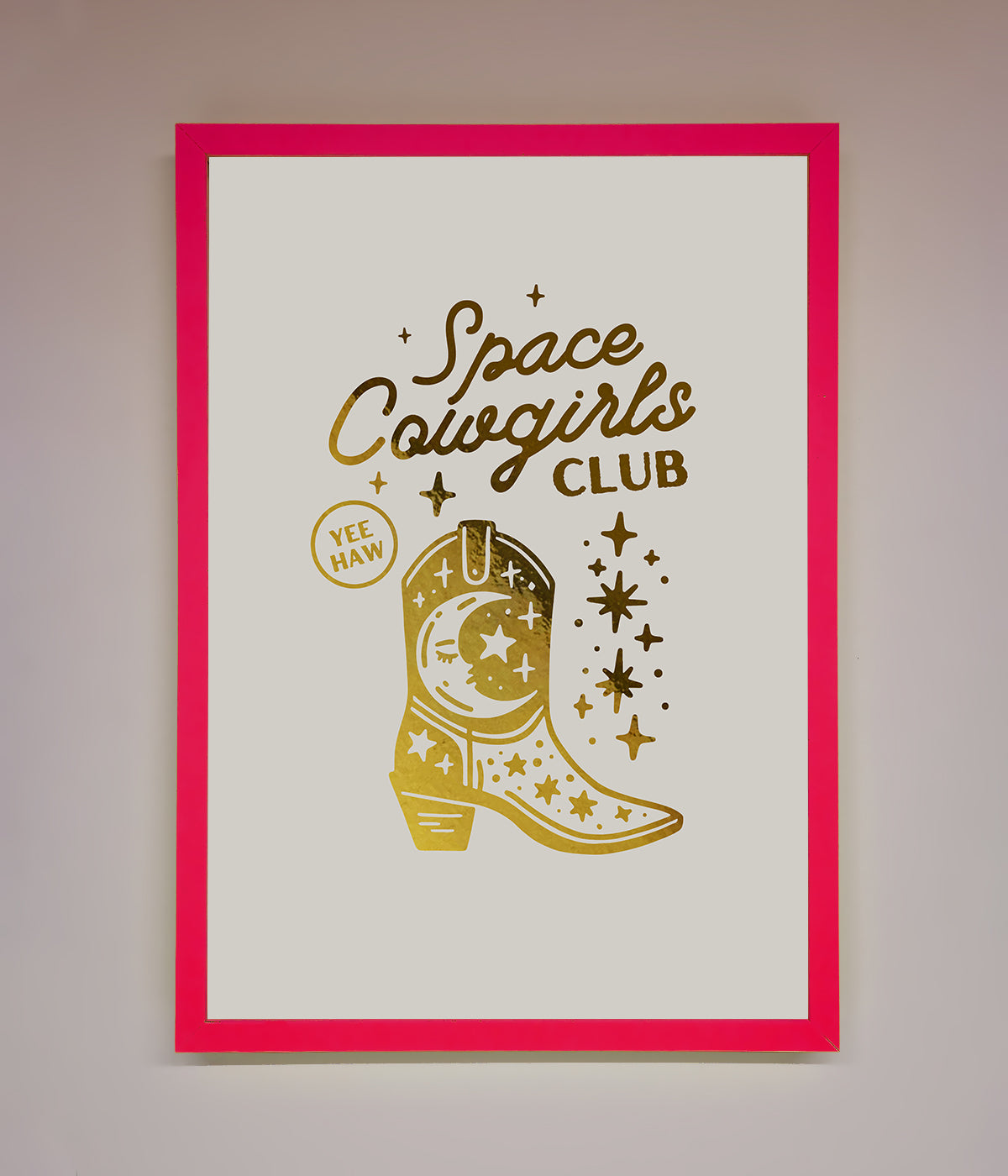 Cowgirl Boot Foil Print print