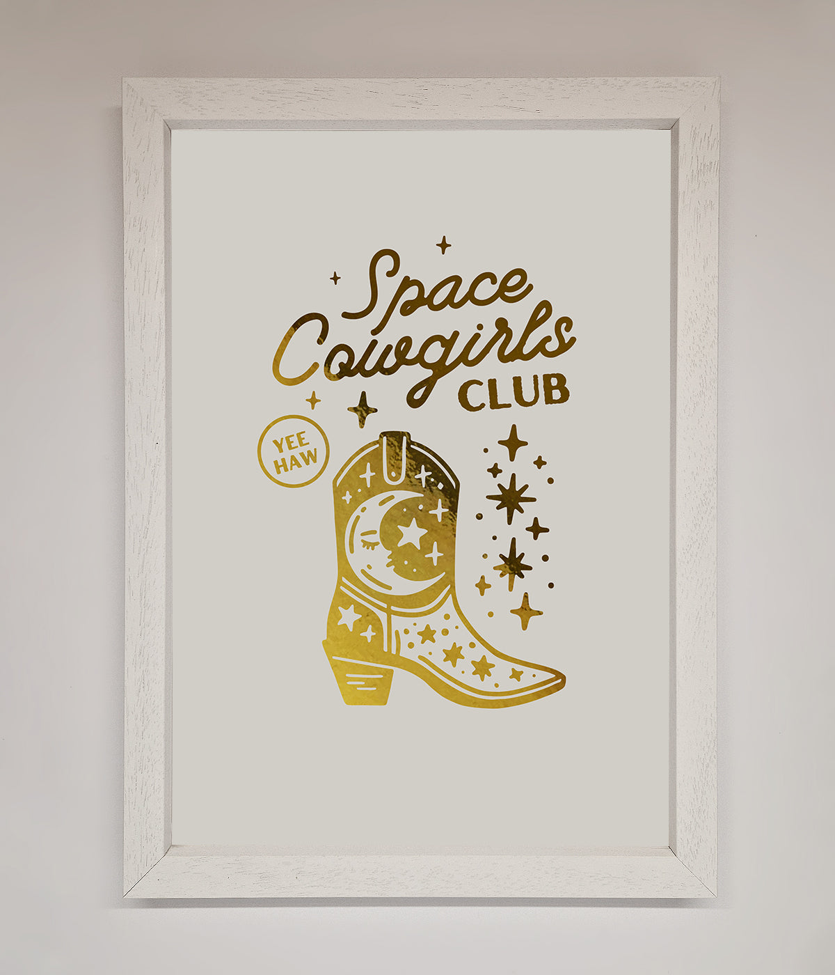 Cowgirl Boot Foil Print print