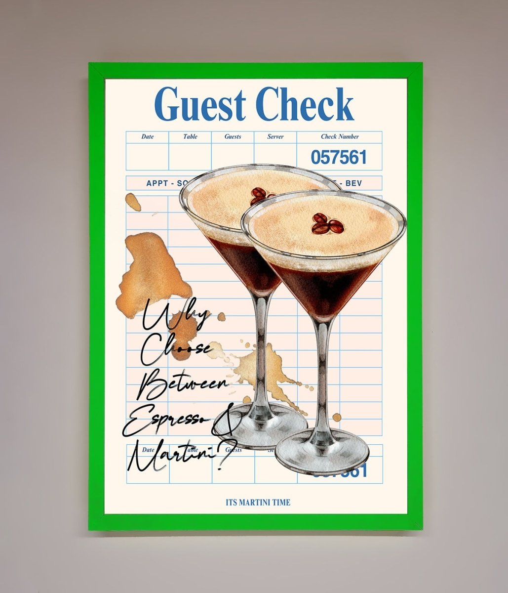 Espresso Martini Framed Wall Art - Zestio
