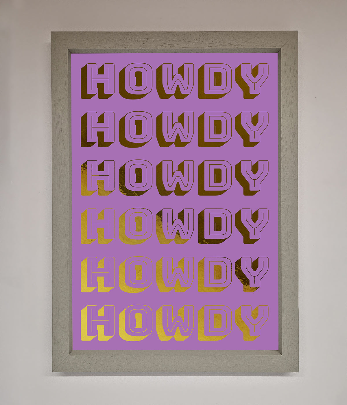 Howdy Foil Print print