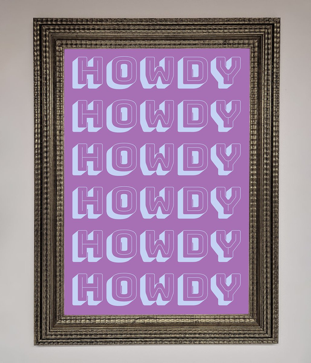 Howdy Howdy Framed Poster - Zestio