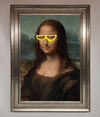 Mona Lisa Glasses Framed Print - Zestio