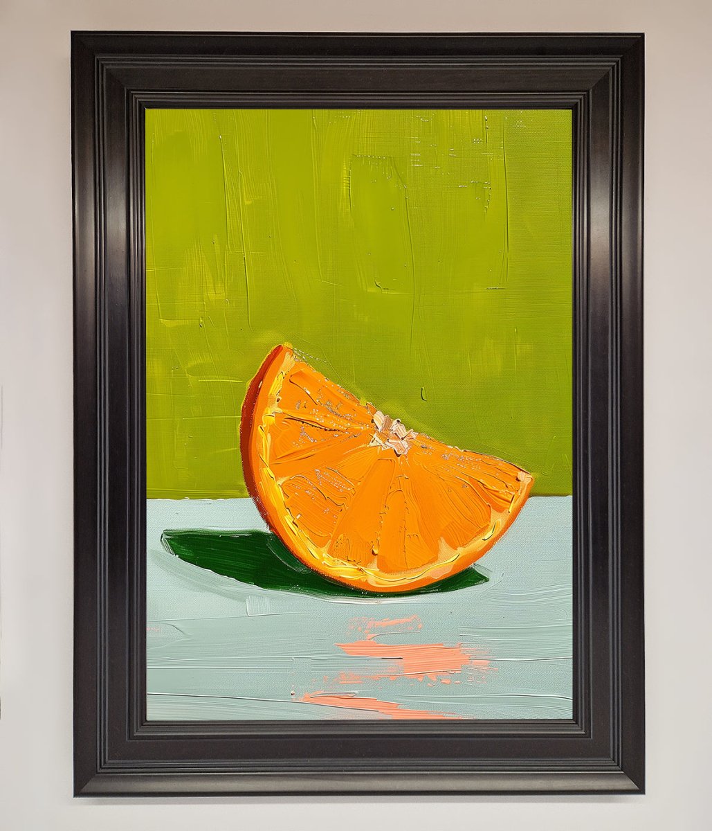 Orange Wedge Framed Print - Zestio