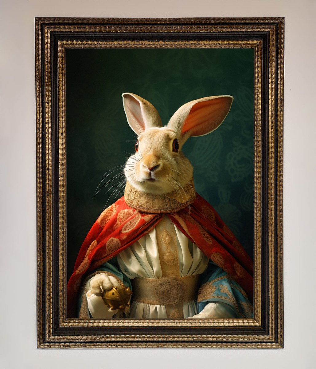 Renaissance Rabbit Framed Poster wall Art – Zestio