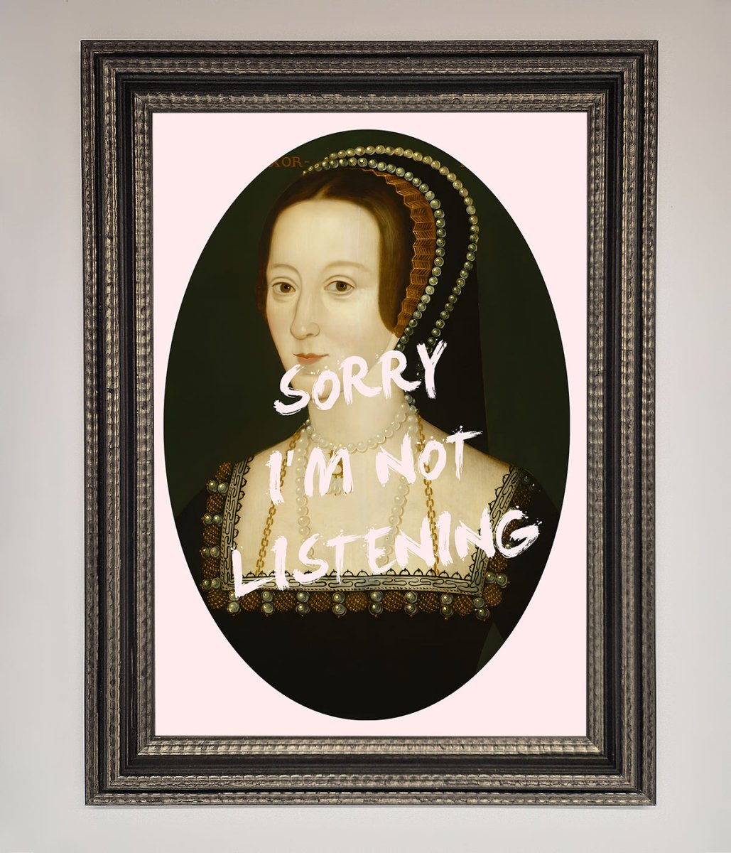 Sorry Im Not Listening Framed Wall Art - Zestio