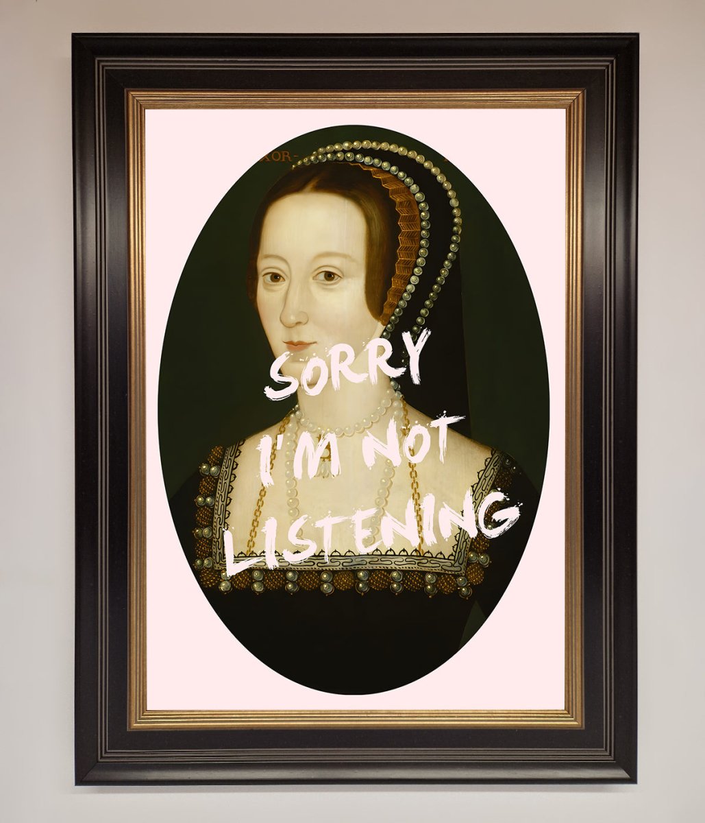 Sorry Im Not Listening Framed Wall Art - Zestio
