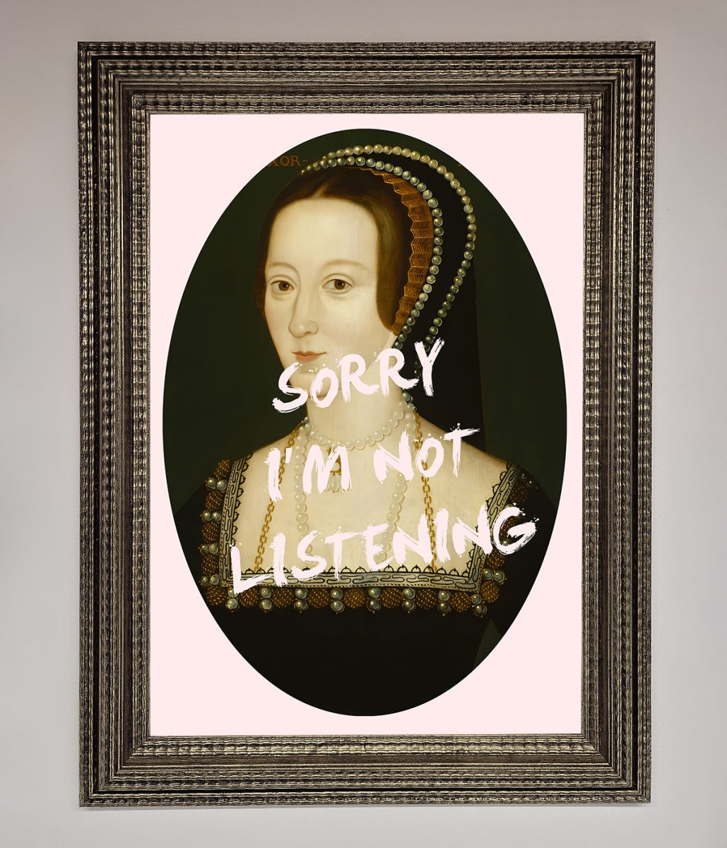 Sorry Im Not Listening Framed Wall Art - Zestio