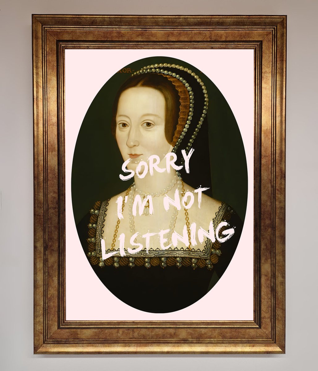 Sorry Im Not Listening Framed Wall Art - Zestio